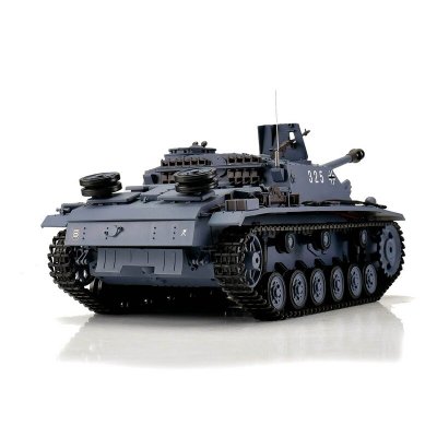 TORRO tank 1/16 RC Sturmgeschütz III, provedení G, šedá kamufláž - BB Airsoft+IR