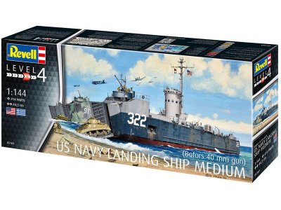 Revell US Navy Landing Ship Medium (Bofors 40 mm gun) (1:144)