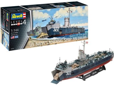 Revell US Navy Landing Ship Medium (Bofors 40 mm gun) (1:144)