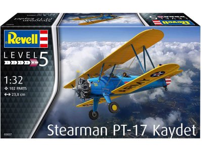 Revell 03837 Plastikový model letadla Stearman PT-17 Kaydet (1:32)