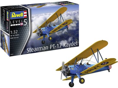 Revell 03837 Plastikový model letadla Stearman PT-17 Kaydet (1:32)