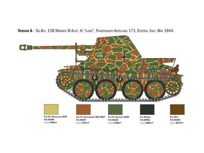 Italeri 6566 Marder III Ausf. H Sd.Kfz 138 s posádkou (1:35)