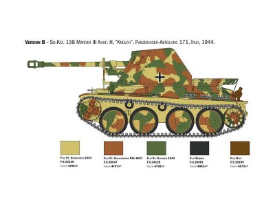 Italeri 6566 Marder III Ausf. H Sd.Kfz 138 s posádkou (1:35)