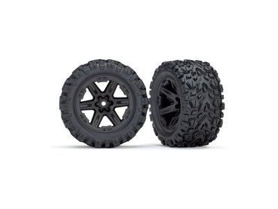 Traxxas kolo 2.8", disk Rustler 4x4 černý, pneu Talon Extreme (pár)