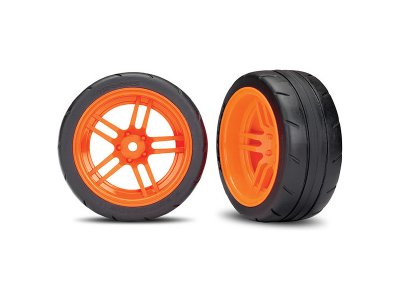 Traxxas kolo 1.9", disk split-spoke oranžový, pneu Response (2) (zadní)