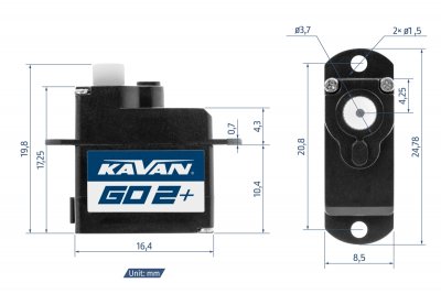 GO-02 Plus digitální servo 2,25g