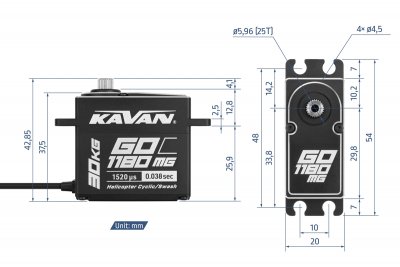 GO-1180MG (0.038s/60°, 30kg.cm)