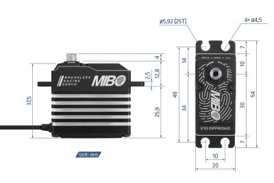 MIBO 1/10 Offroad (0.052s/23kg/8.4V) Brushless Servo