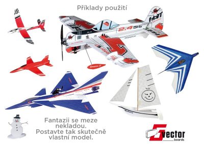 deska Graupner Vector Boards 1000 x 300 x 9,0 mm 3ks
