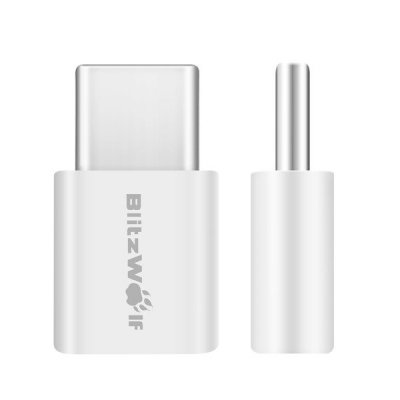 BlitzWolf Adaptér USB-C do Micro USB 2 ks (bílý) (BW-A2)