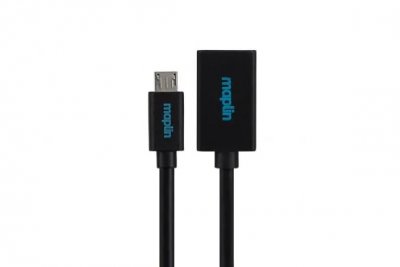 Maplin Micro USB OTG kabel, černý