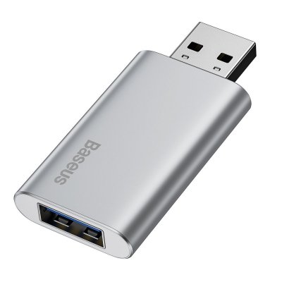 Baseus USB Flash Drive 16GB with USB charger for laptop, computer and car (silver)