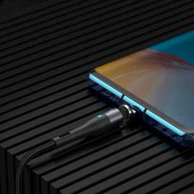 USB magnetic cable - USB-C Baseus Zinc 5A 1m (grey-black)