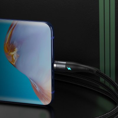 USB magnetic cable - USB-C Baseus Zinc 5A 1m (grey-black)