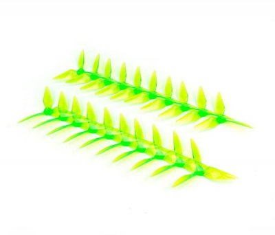 3-listá vrtule průhledný zelená 5,1x5 CW/CCW (10 párů)