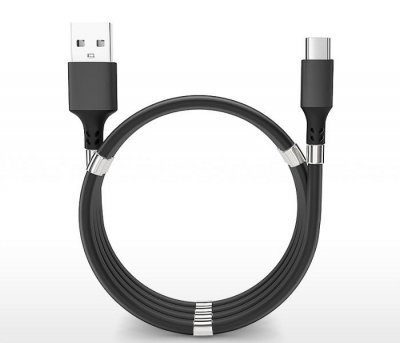 Magnetický samonavíjecí USB nabíjecí kabel (Type-C) (90 cm)