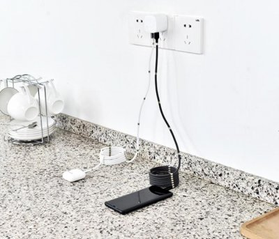 Magnetický samonavíjecí USB nabíjecí kabel (Lightning) (180 cm)