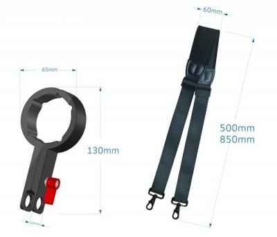 DJI Ronin-S/SC/ RS/RSC 2 - Popruh na krk pro DJI Ronin-S + adaptér z hliníkové slitiny