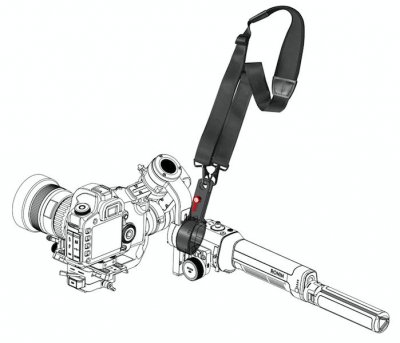 DJI Ronin-S/SC/ RS/RSC 2 - Popruh na krk pro DJI Ronin-S + adaptér z hliníkové slitiny