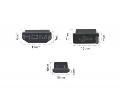 Silikonové kryty konektorů Type-C, HDMI, a USB port