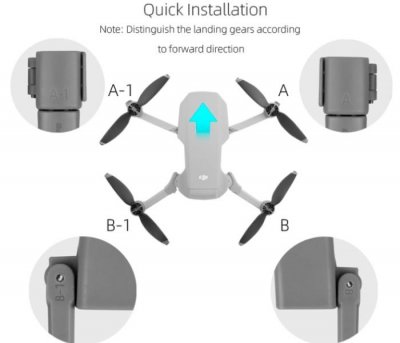 MAVIC MINI 1/2 - Demontovatelné skládací zvýšené přistávací nohy