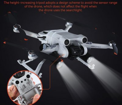 DJI MINI 3 Pro - LED světlomet (2 světla) s skládací podvozek (vč Aku)