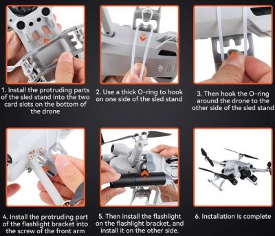 DJI MINI 3 Pro - LED světlomet (2 světla) s skládací podvozek (vč Aku)