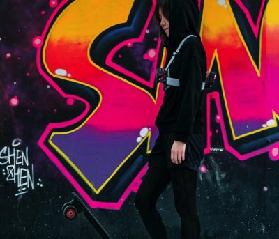 Nastavitelný hrudní popruh pro dvojitým fotoaparátem