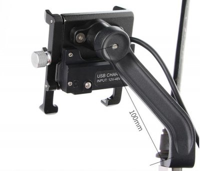 Aluminum Alloy Smartphone Bracket vč. nabíječ (Black)