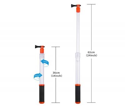 Voděodolný prodlužovací tyč pro Action Cameras