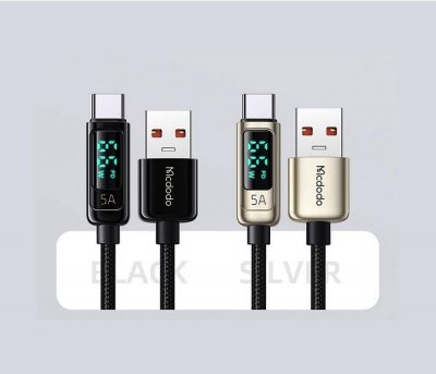 5A Nylon Type-C Cable with Digital Display (1.2m)
