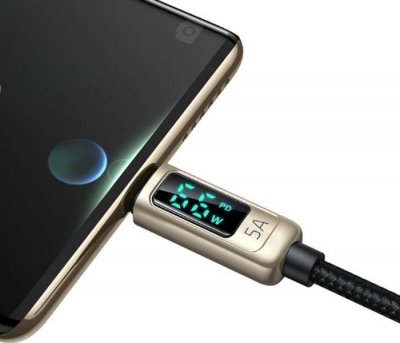 5A Nylon Type-C Cable with Digital Display (1.2m)