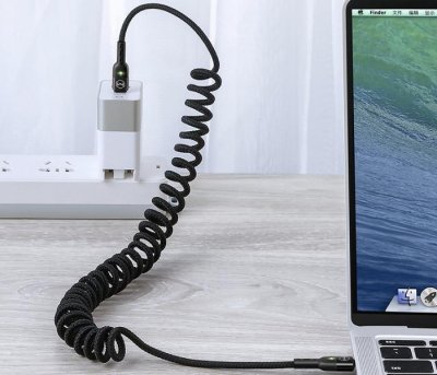 PD 60W Spring Type-C to Type-C Cable (1.8m)