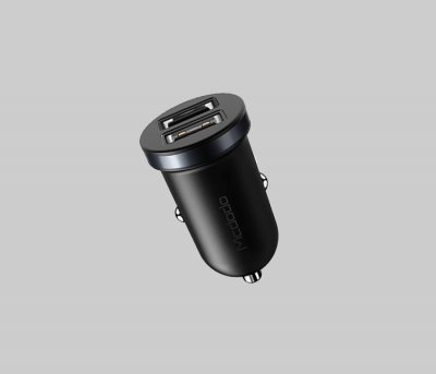 5V 2.4A Dual USB Car Charger (cerna)