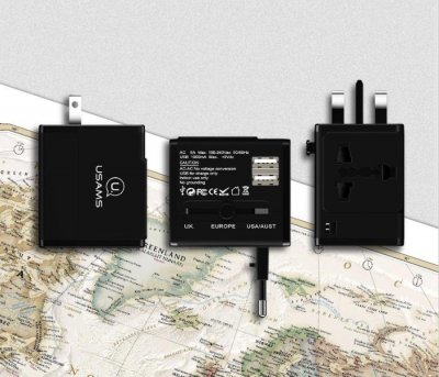 4v1 Duální USB univerzální cestovní nabíječka