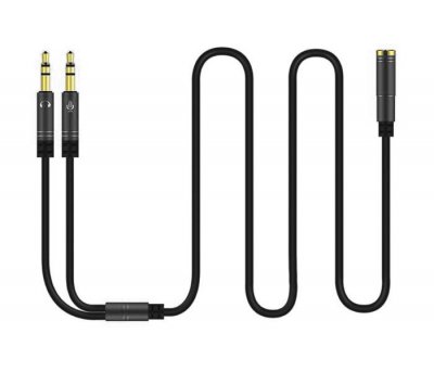 3.5mm Earphone & Microphone 2in1 Adapter for Computers (115cm)
