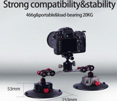 CNC rychloupínací držák na vozidlo (6inch) Black
