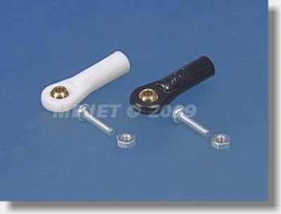 2421 Kulový čep V1, pr.5mm, M2/2 Černý 6ks