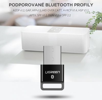 UGREEN USB Bluetooth 4.0 adaptér, černý