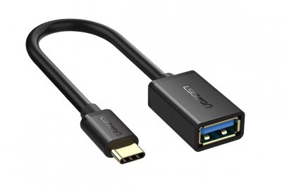 UGREEN USB-C OTG adaptér 10cm, černý