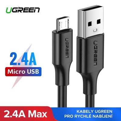 UGREEN Micro USB kabel 0.5m, černý