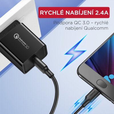 UGREEN Micro USB kabel 0.5m, černý