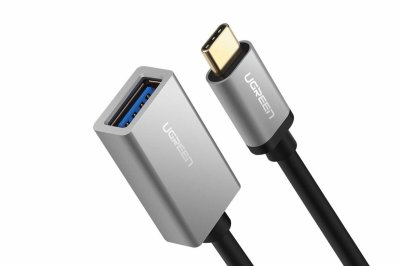 UGREEN USB-C OTG adaptér 10cm, šedý