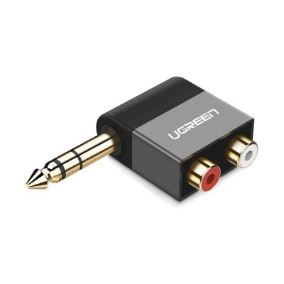 UGREEN AV147 6.35 Jack Male to 2 Female RCA (Cinch) Adapter