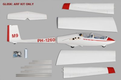 GL05K ASK-21 větroň 6500m ARF