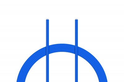 Kabel silikon 2.5mm2 1m (modrý)