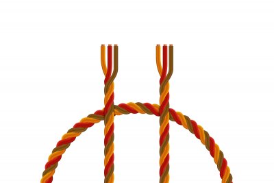 Kabel třížilový silikonový kroucený tlustý JR 0.25mm2