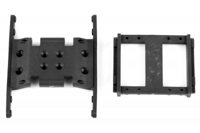 Enduro plastový box převodovky a držák serva, tvrdý, sada