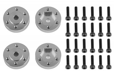 FT Enduro hliníkové Beadlock šestihrané adaptéry, stříbrné, včetně šroubů, 4+24 ks.