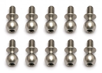 Kulové čepy, střibrné, 4 mm délka závitu, 10 ks.